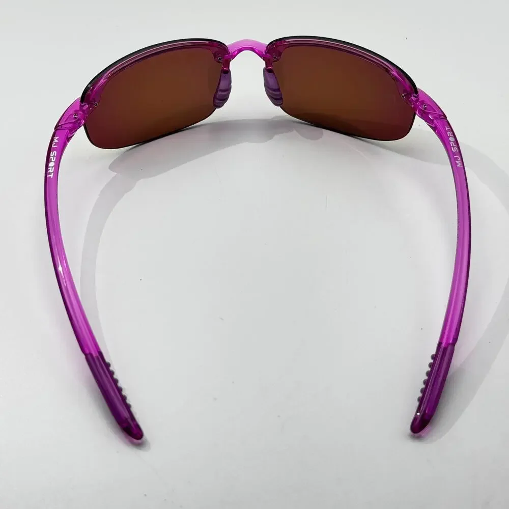 Maui Jim Sunglasses Ho'okipa MP MJ0407 006 Transparent Pink Wrap Polarized Lens